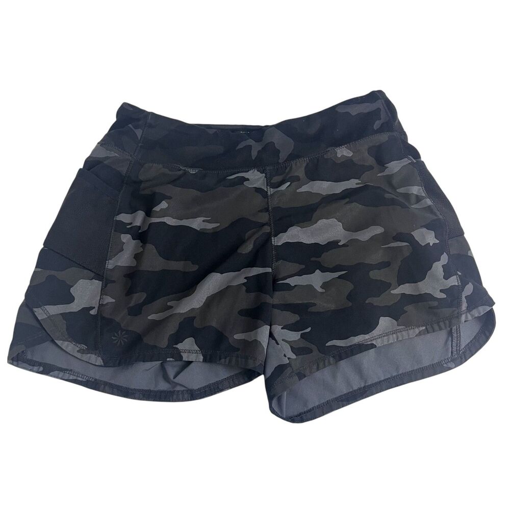 Athleta Girl Large 12 Shorts Record Breaker 3" Camo Athletic Back Pocket